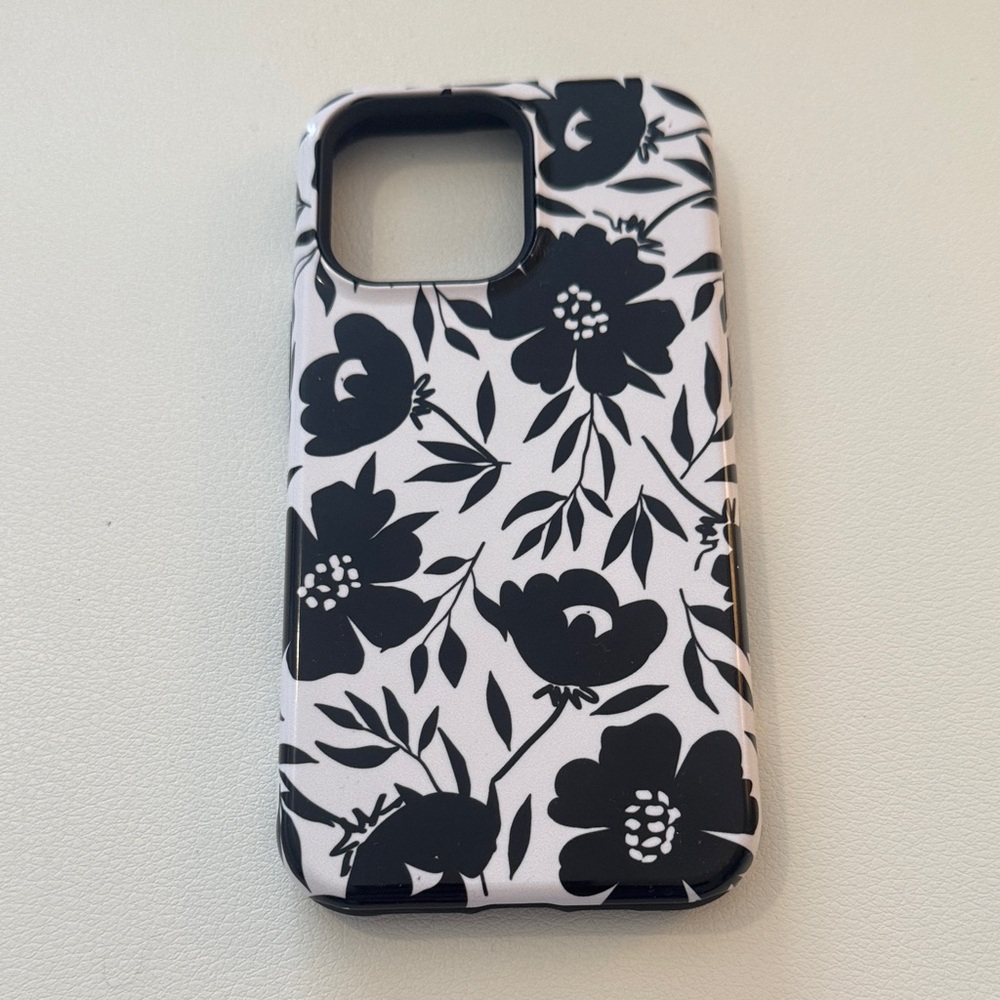 Elegant Black Floral Phone Case